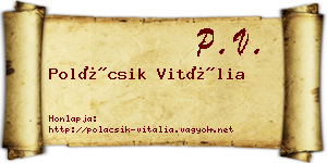 Polácsik Vitália névjegykártya